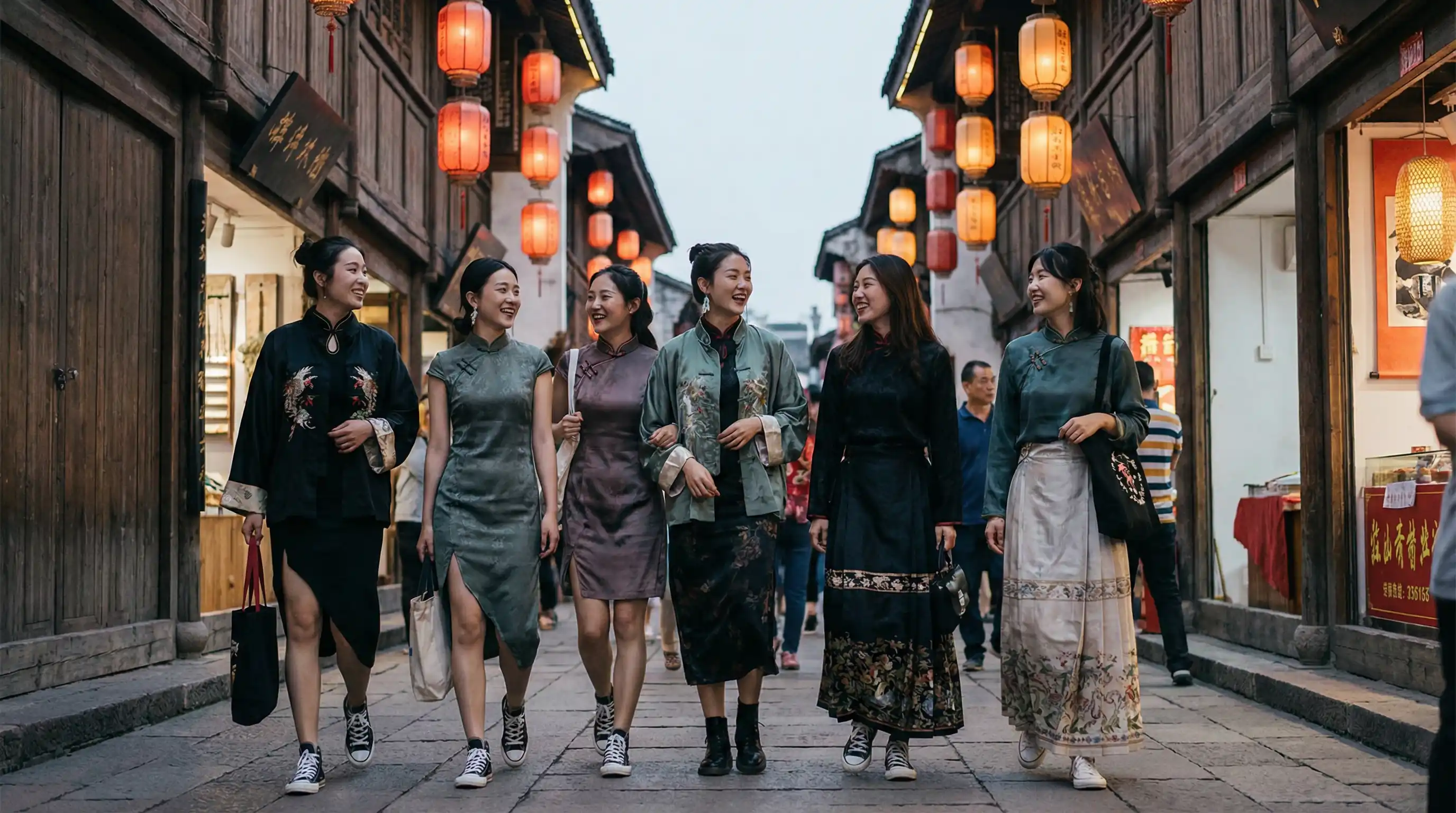 天地豪情国语 新中式时尚穿搭街拍